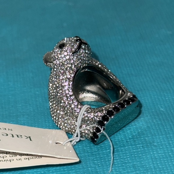 NEW Kate Spade Arctic Friends Polar Bear Ring - Picture 7 of 8